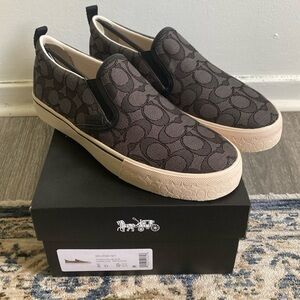 Coach Men's Jacquard Signature Slip-On Skate Sneaker